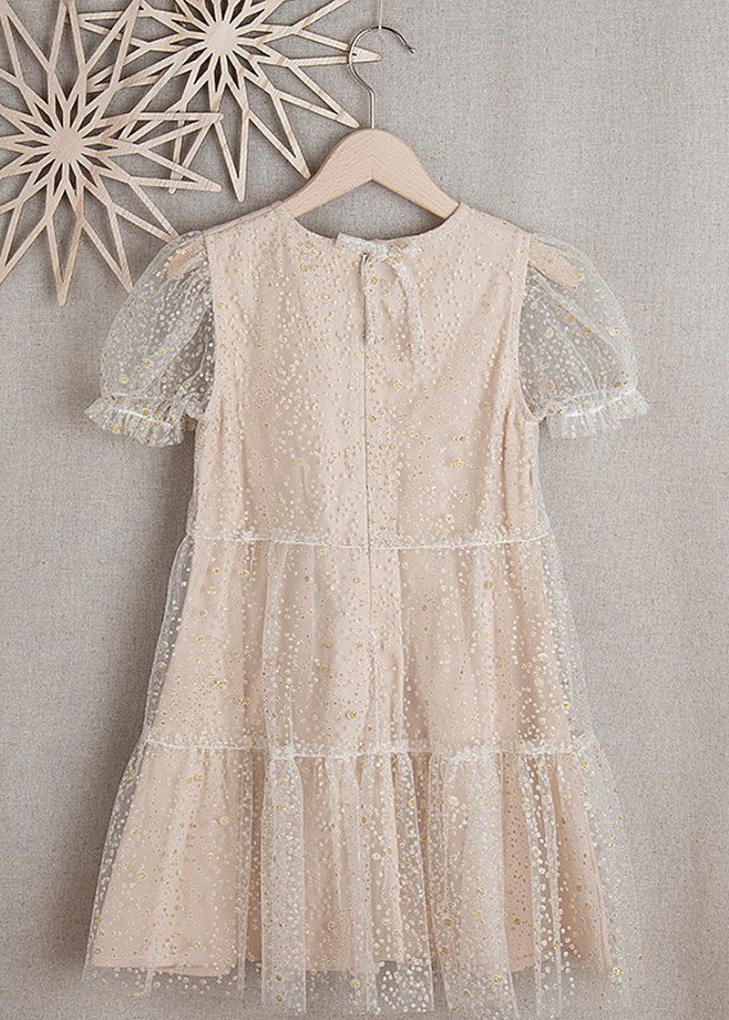 MINIMI 130/20 Sukienka elegancka kolor beż -  - #tag1# - #tag2# - #tag3# - #tag4#