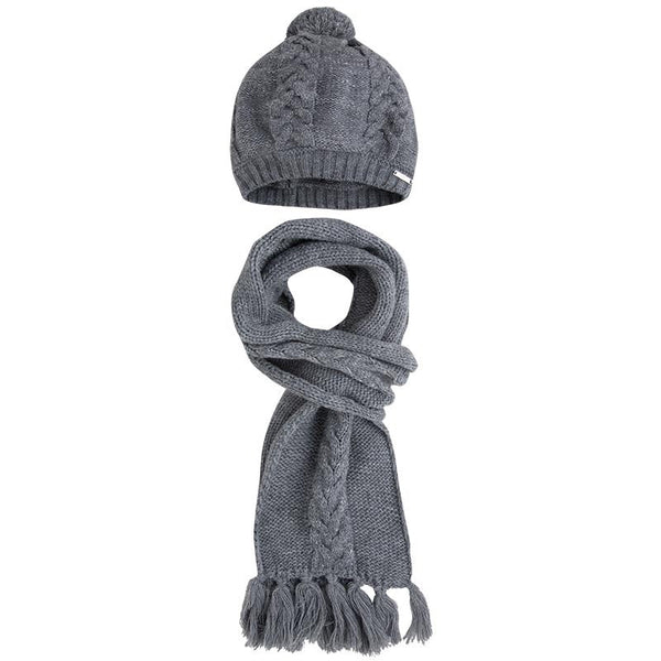 Mayoral 10896-83 Set hat scarf color Steel