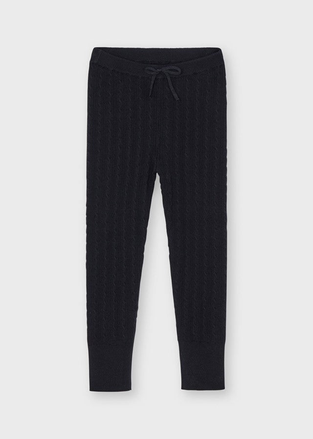 Mayoral 11-10143-045 Leginsy dzianinowe dla dziewczynki 10143-45 czarny -  - #tag1# - #tag2# - #tag3# - #tag4#