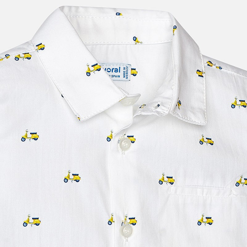 Mayoral 1152-51 Koszula chłopięca kolor biały/żółty -  - #tag1# - #tag2# - #tag3# - #tag4#