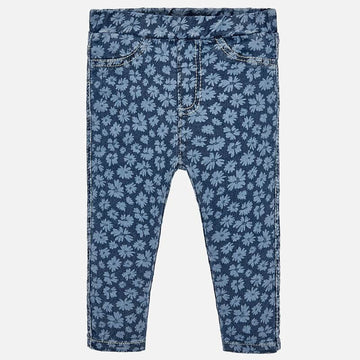 Mayoral 1519-25 Spodnie dziewczęce kolor niebieski kwiatuszki -  - #tag1# - #tag2# - #tag3# - #tag4#