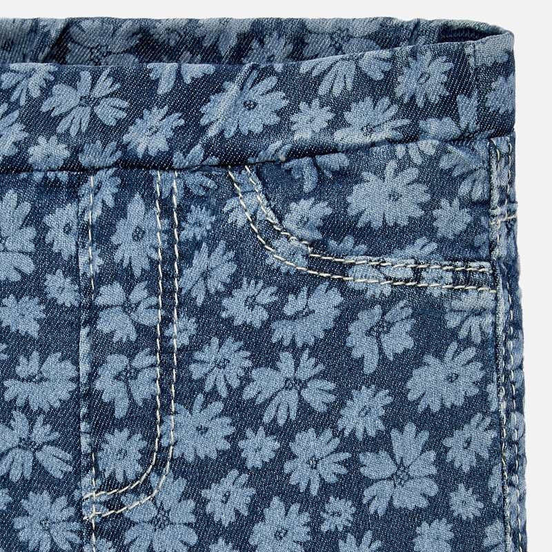 Mayoral 1519-25 Spodnie dziewczęce kolor niebieski kwiatuszki -  - #tag1# - #tag2# - #tag3# - #tag4#