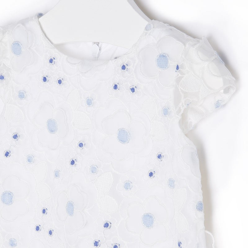 Mayoral 1924-47 Sukienka kwiatki  kolor błękitny -  - #tag1# - #tag2# - #tag3# - #tag4#