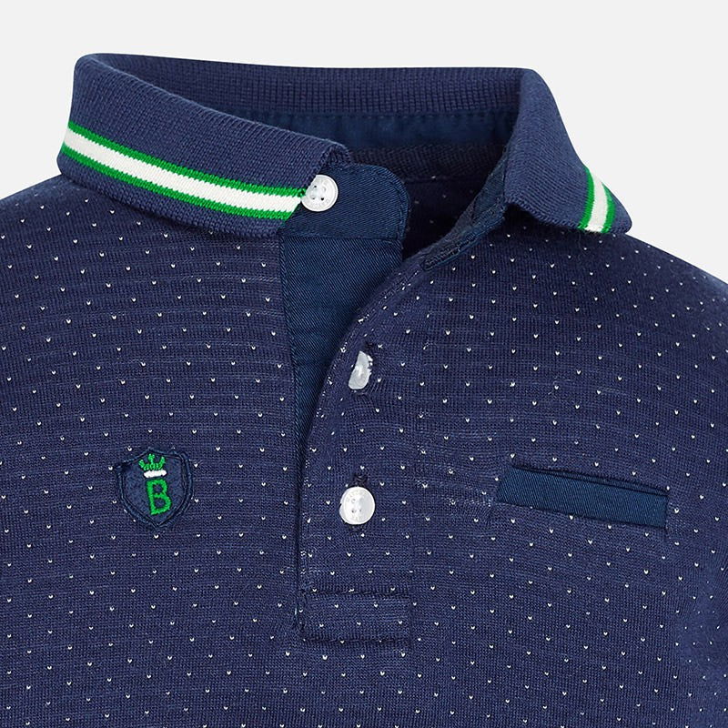 Mayoral 2115-88 Koszulka polo d/r żakard  kolor Granatowy -  - #tag1# - #tag2# - #tag3# - #tag4#