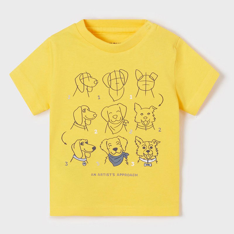 Mayoral 22-01017-042 Koszulka z krótkim rękawem chłopiec 1017-42 żółty -  - #tag1# - #tag2# - #tag3# - #tag4#