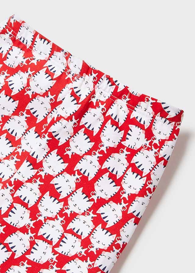 Mayoral 22-01718-061 Leginsy z nadrukiem dziewczynka 1718-61 karminowy -  - #tag1# - #tag2# - #tag3# - #tag4#