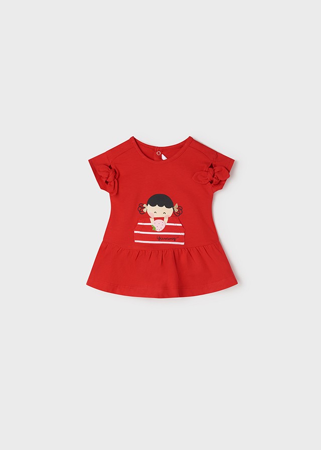 Mayoral 22-01877-035 Sukienka bawełniana dziewczynka 1877-35 red -  - #tag1# - #tag2# - #tag3# - #tag4#