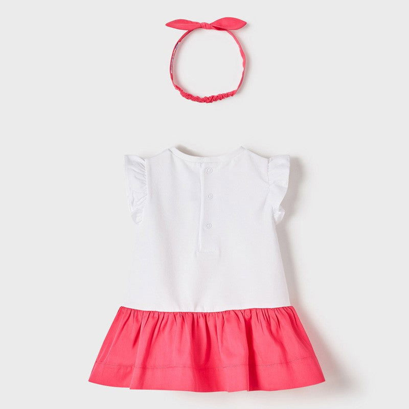 Mayoral 22-01912-047 Sukienka z opaską dziewczynka 1912-47 fuksja -  - #tag1# - #tag2# - #tag3# - #tag4#