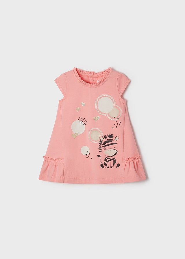 Mayoral 22-01924-028 Sukienka bawełniana zebra dziewczynka 1924-28 tulipan -  - #tag1# - #tag2# - #tag3# - #tag4#