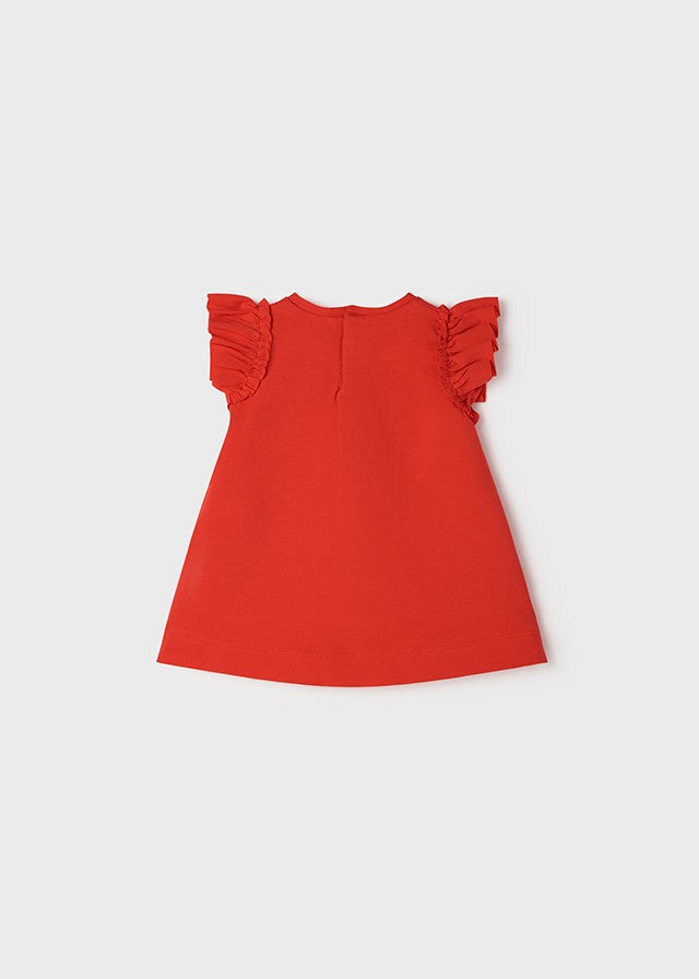 Mayoral 22-01934-038 Sukienka bawełniana dziewczynka 1934-38 karminowy -  - #tag1# - #tag2# - #tag3# - #tag4#