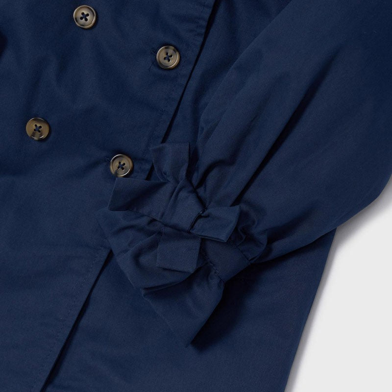 Mayoral 22-03434-084 Płaszcz dla dziewczynki 3434-84 atrament -  - #tag1# - #tag2# - #tag3# - #tag4#