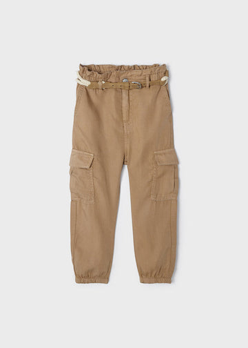 Mayoral 22-03590-017 Spodnie z paskiem dziewczynka 3590-17 camel -  - #tag1# - #tag2# - #tag3# - #tag4#