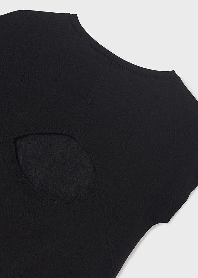 Mayoral 22-06032-081 Koszulka z krótkim rękawem dziewczynka 6032-81 czarny -  - #tag1# - #tag2# - #tag3# - #tag4#