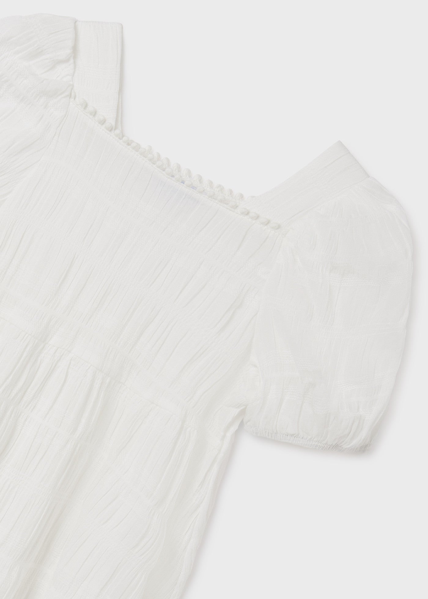 Mayoral 22-06122-077 Bluzka ze strukturą dziewczynka 6122-77 kremowy -  - #tag1# - #tag2# - #tag3# - #tag4#