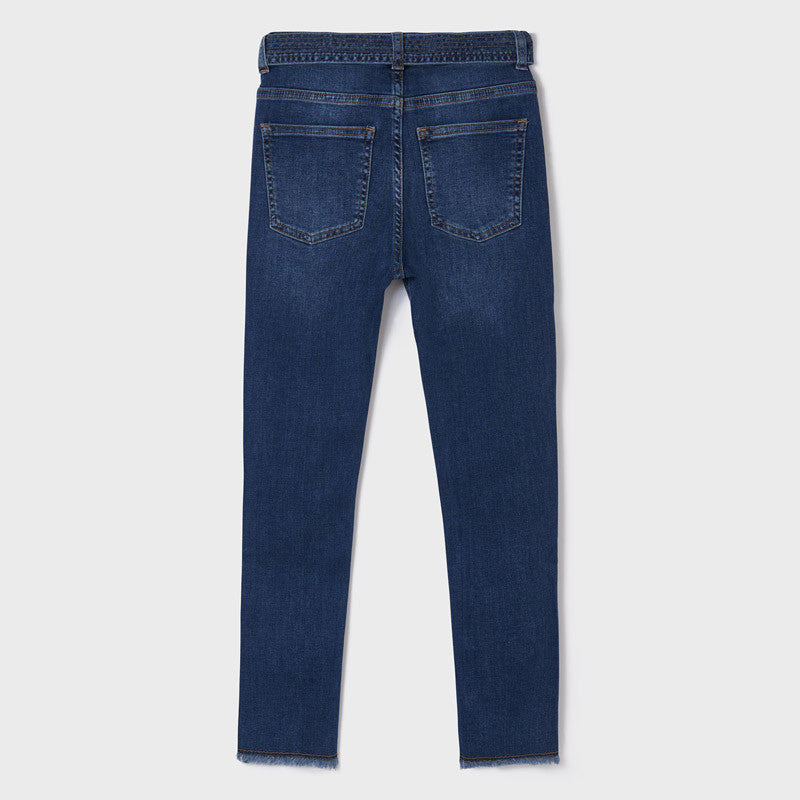 Mayoral 22-06571-038 Spodnie jeansowe cropped dziewczynka 6571-38 ciemny -  - #tag1# - #tag2# - #tag3# - #tag4#