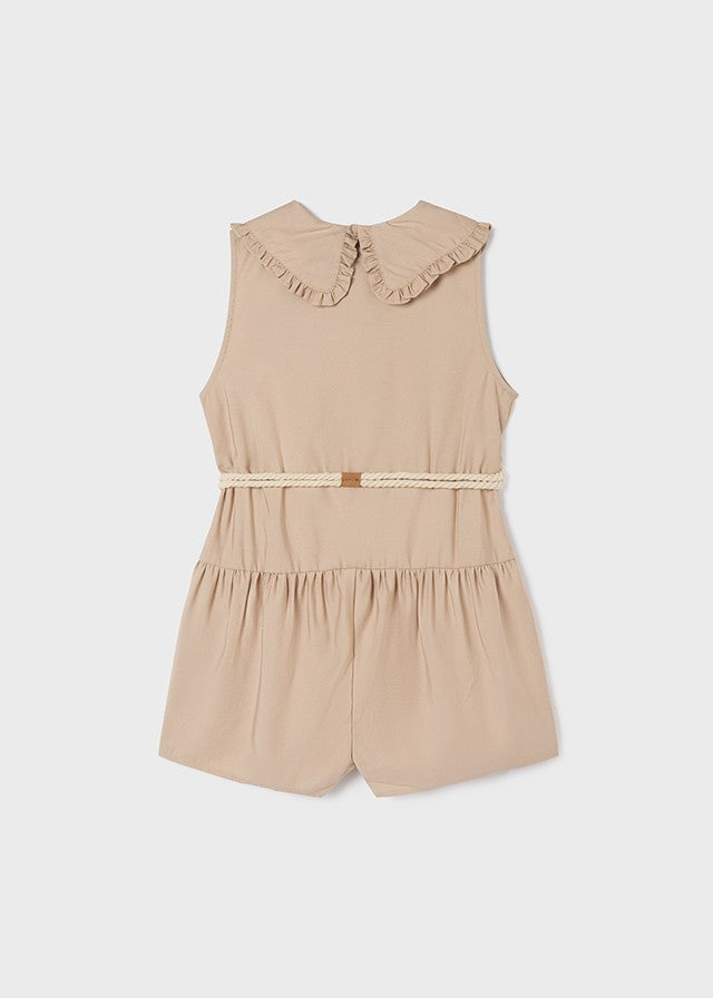 Mayoral 22-06833-085 Kombinezon z paskiem dziewczynka 6833-85 brąz -  - #tag1# - #tag2# - #tag3# - #tag4#