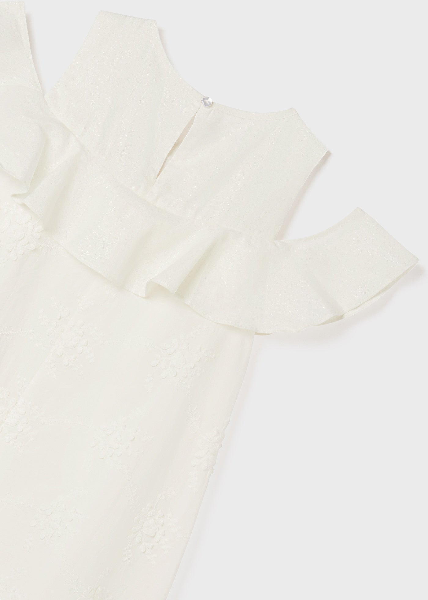 Mayoral 22-06955-039 Sukienka z haftem dziewczynka 6955-39 kremowy -  - #tag1# - #tag2# - #tag3# - #tag4#