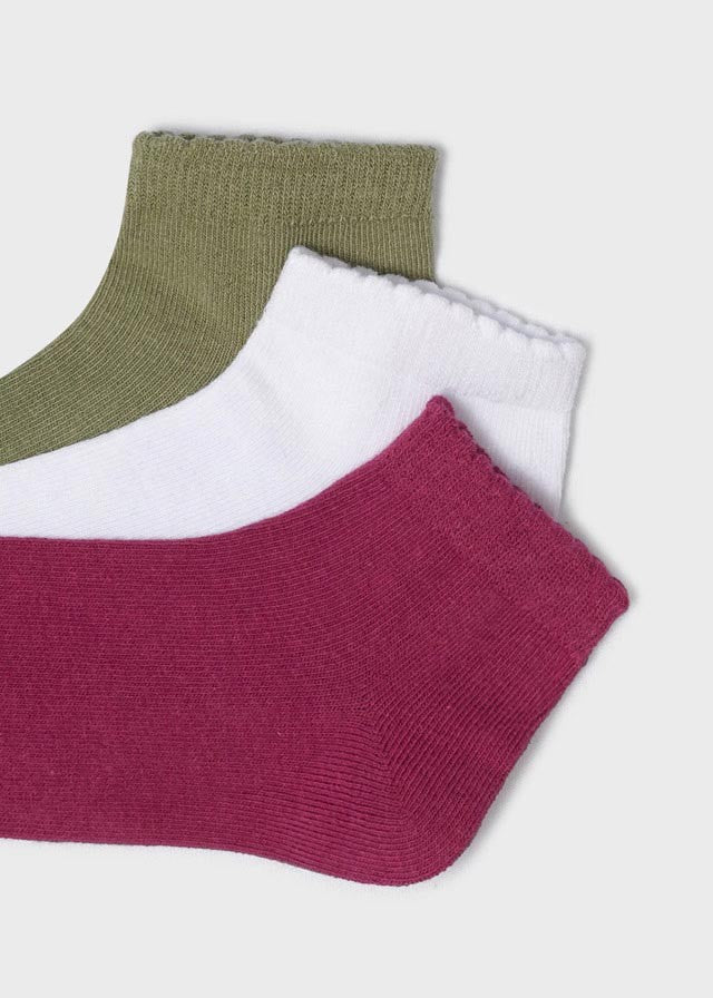 Mayoral 22-10233-013 Komplet 3 pary skarpetek dziewczynka 10233-13 agat -  - #tag1# - #tag2# - #tag3# - #tag4#
