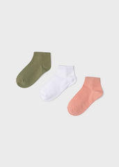 Mayoral 22-10233-014 Set of 3 pairs of socks girl 10233-14 peach