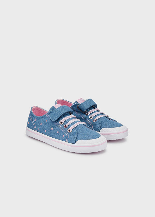 Mayoral 22-43335-032 Tenisówki z haftem dziewczynka 43335-32 jeans -  - #tag1# - #tag2# - #tag3# - #tag4#