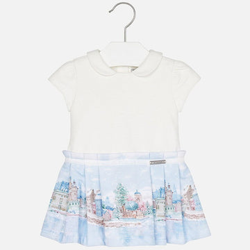 Mayoral 2931-31 Sukienka dzianina krajobraz kolor Kremowy -  - #tag1# - #tag2# - #tag3# - #tag4#