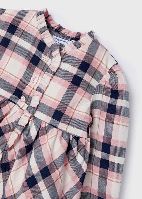 Mayoral 2954-83 Sukienka w kratkę dziewczęca kolor różowy -  - #tag1# - #tag2# - #tag3# - #tag4#