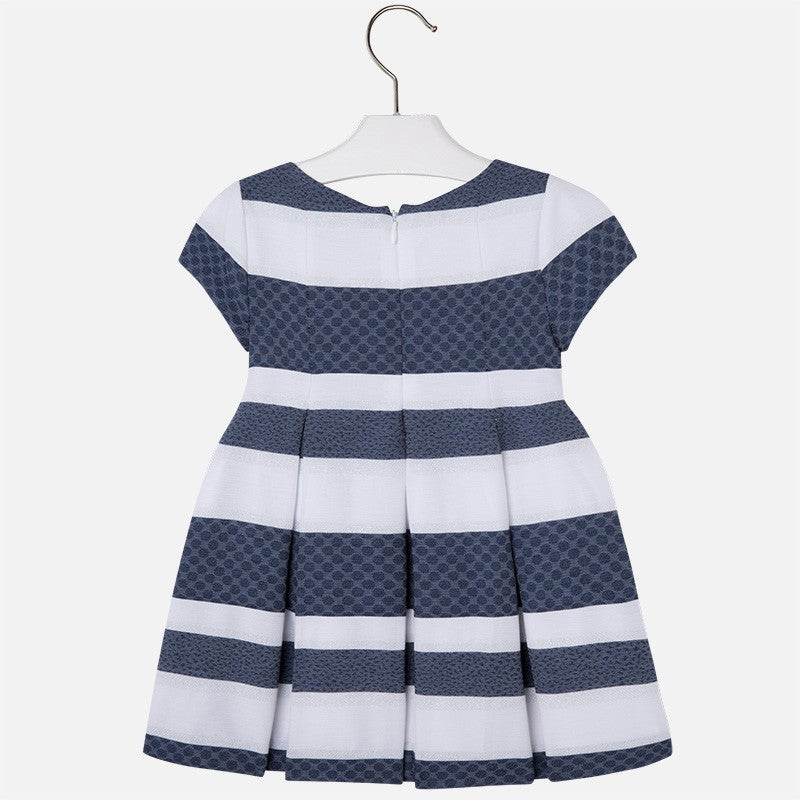 Mayoral 3921-62 Sukienka "jacquard" z kreskam kolor Granatowy -  - #tag1# - #tag2# - #tag3# - #tag4#