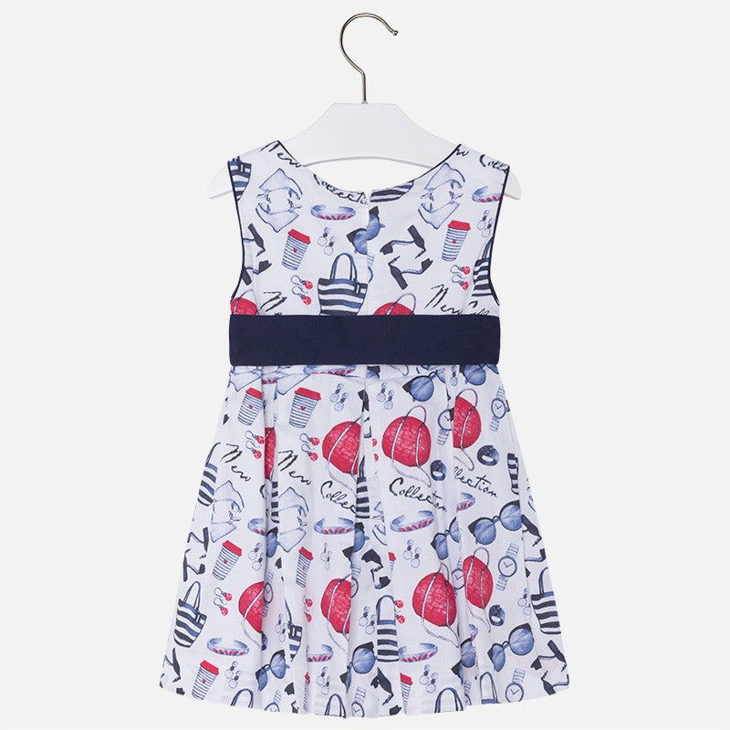 Mayoral 3950-45 Sukienka dziewczęca kokardka kolor Granatowy -  - #tag1# - #tag2# - #tag3# - #tag4#