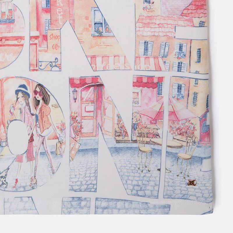 Mayoral 3983-66 Sukienka litery miasto  kolor Geranium -  - #tag1# - #tag2# - #tag3# - #tag4#