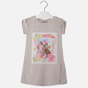 Mayoral 3993-30 Sukienka piesek  kolor beżowy -  - #tag1# - #tag2# - #tag3# - #tag4#