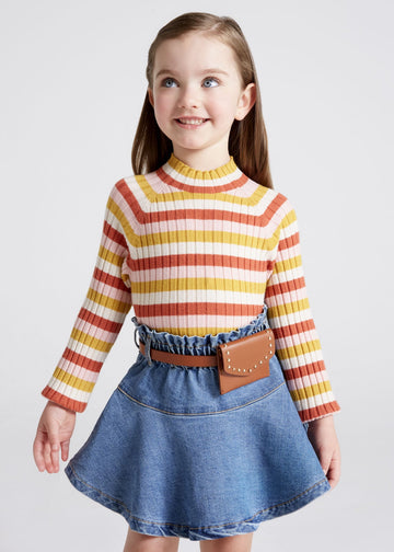 Mayoral 4024-10 Półgolf prążkowany dziewczęcy kolor pomarańcz -  - #tag1# - #tag2# - #tag3# - #tag4#