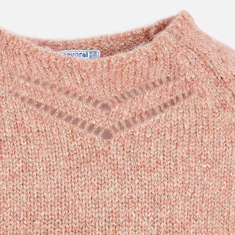 Mayoral 4322-30 Sweter dziewczęcy wkładany przez głowę różowy -  - #tag1# - #tag2# - #tag3# - #tag4#