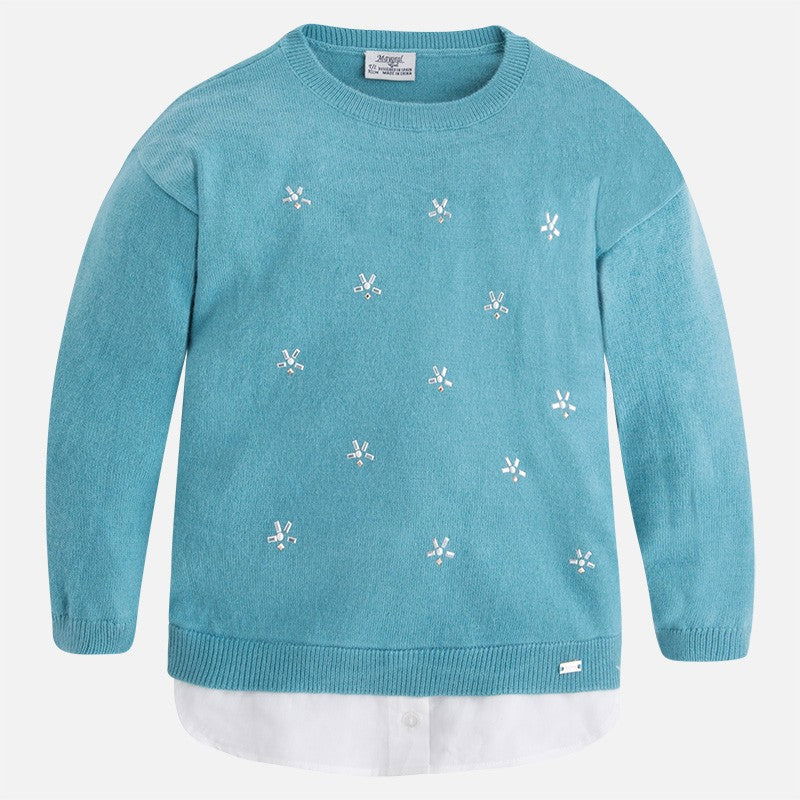 Mayoral 4325-44 Sweter trykot koszulkowy  kolor Ocean -  - #tag1# - #tag2# - #tag3# - #tag4#