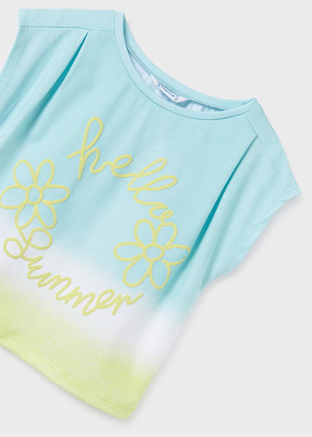 Mayoral 6055-32 Koszulka tie-dye dziewczynka kolor akwamaryna -  - #tag1# - #tag2# - #tag3# - #tag4#