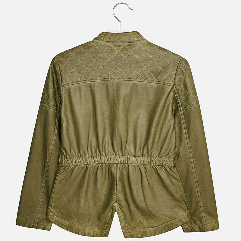 Mayoral 6430-92 Kurtka dziewczęca sztuczna skóra  kolor khaki -  - #tag1# - #tag2# - #tag3# - #tag4#