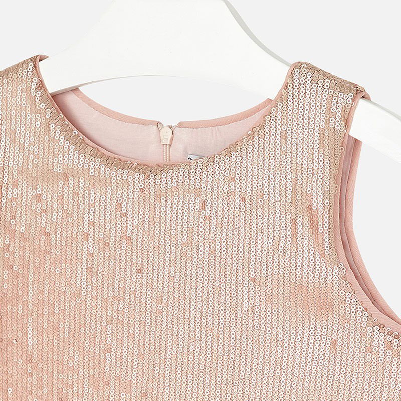 Mayoral 6921-9 Sukienka cekiny  kolor Jasny róż. -  - #tag1# - #tag2# - #tag3# - #tag4#