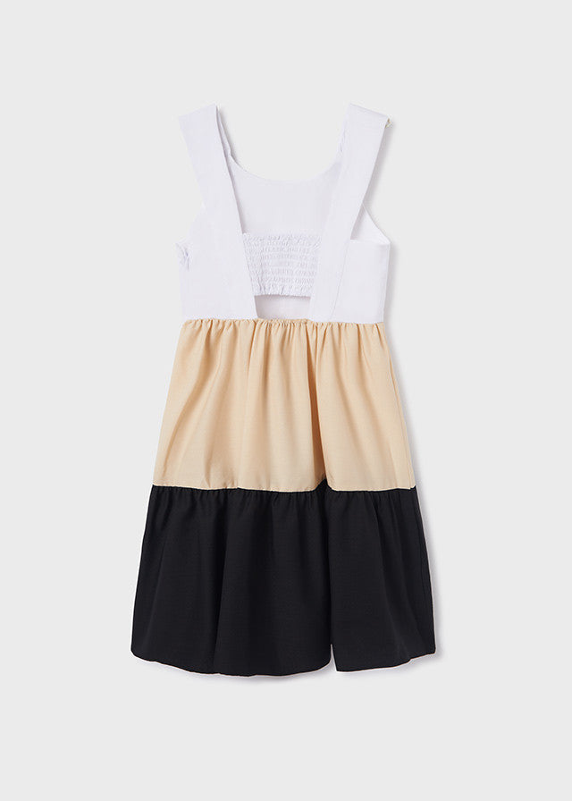 Mayoral 6922-72 Sukienka w pasy dziewczynka kolor czarny -  - #tag1# - #tag2# - #tag3# - #tag4#