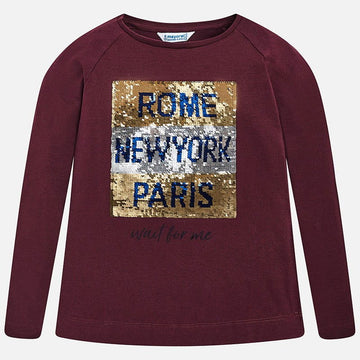 Mayoral 7070-76 Koszulka dziewczęca kolor bordo -  - #tag1# - #tag2# - #tag3# - #tag4#