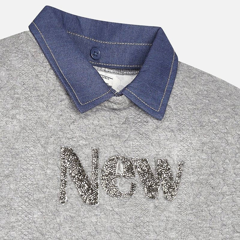 Mayoral 7428-62 Bluza dzianinowa kolor Stal -  - #tag1# - #tag2# - #tag3# - #tag4#