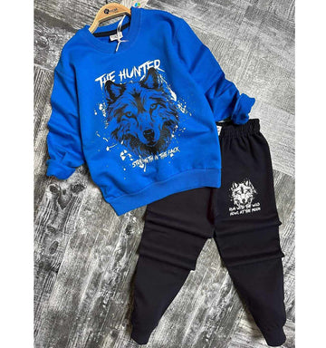 Tracksuit 2 pieces sweatshirt and pants boy wolf sapphire Kocak 1195-71024