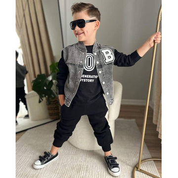 Boy's 3-piece tracksuit black BoyBoy 43070-101024