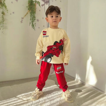 Boy's tracksuit blocks red Jeliboom 2593-22125-18