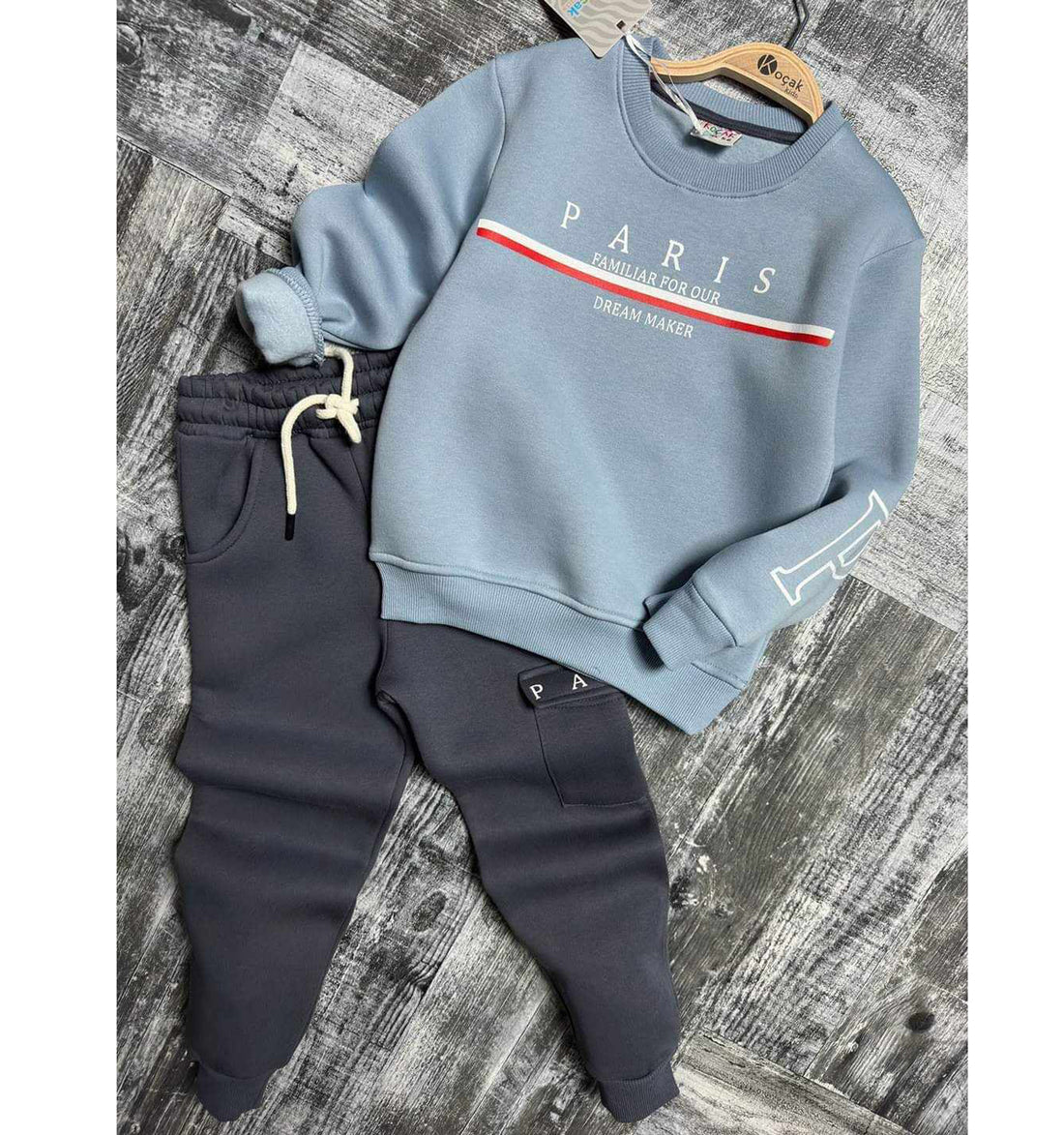 Tracksuit 2 pieces, sweatshirt and pants, boy, blue, Kocak 1180-71024
