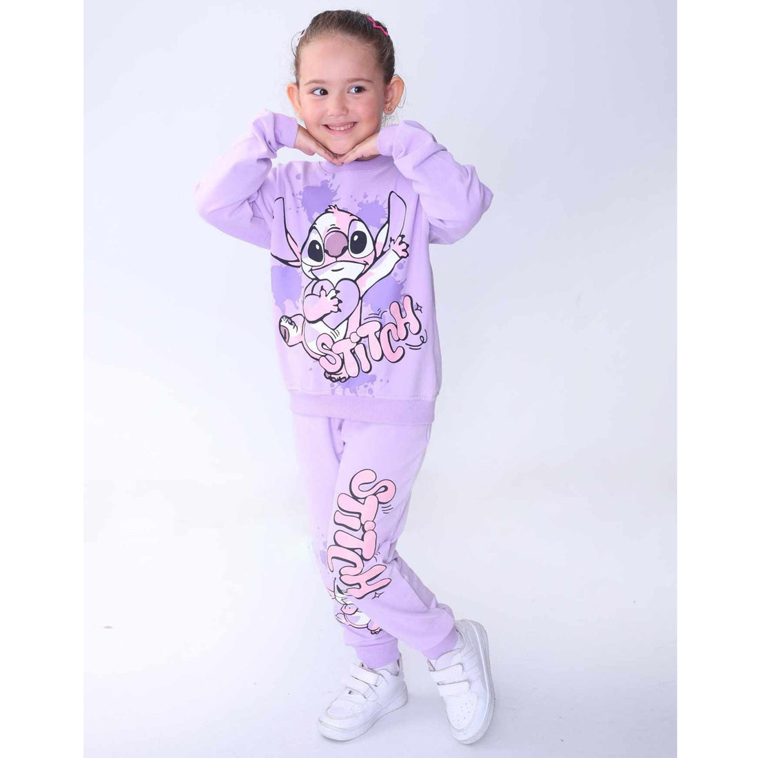 Tracksuit 2 pieces sweatshirt and pants girls purple Stella Kids 920-71024
