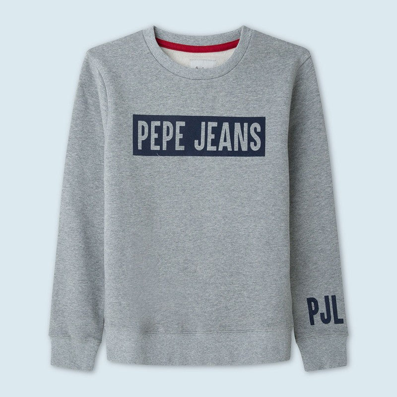 Pepe Jeans Bluza sportowa JAMIE junior chłopak PB581347-933 GREY MARL -  - #tag1# - #tag2# - #tag3# - #tag4#
