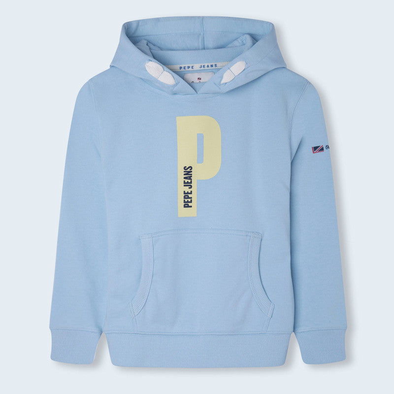 Pepe Jeans Bluza z kapturem ECLEN junior chłopak PB581400-516 niebieski -  - #tag1# - #tag2# - #tag3# - #tag4#