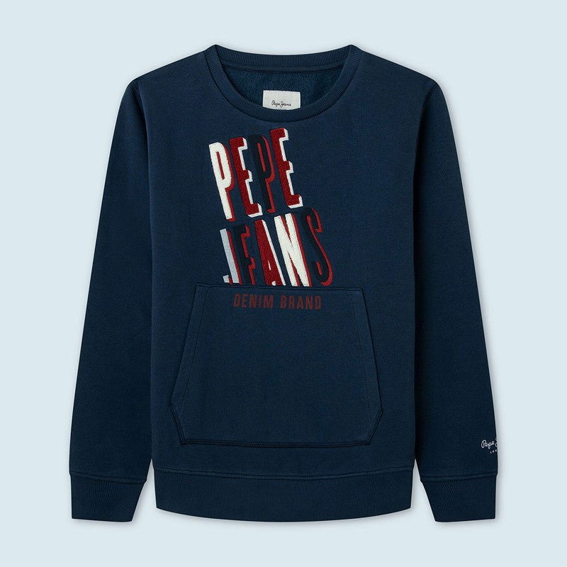 Pepe Jeans Bluza z kieszenią JEREMY junior chłopak PB581360-571 SCOUT BLUE -  - #tag1# - #tag2# - #tag3# - #tag4#