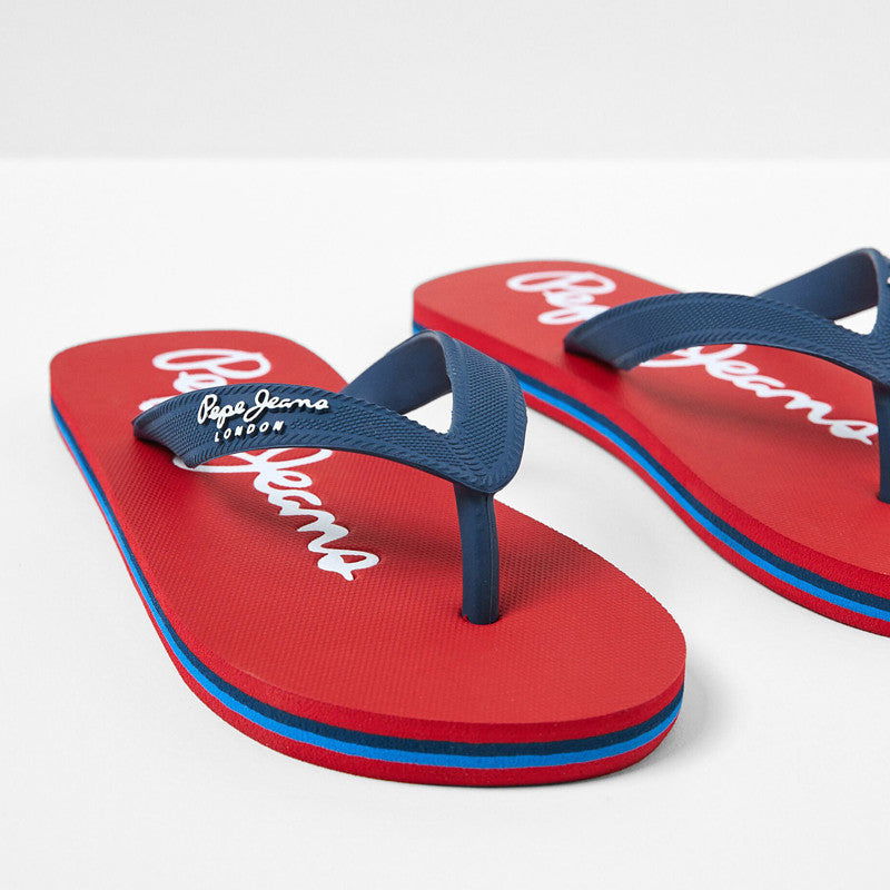 Pepe Jeans Klapki BAY BEACH BRAND B junior boy PBS70049-595 NAVY -  - #tag1# - #tag2# - #tag3# - #tag4#