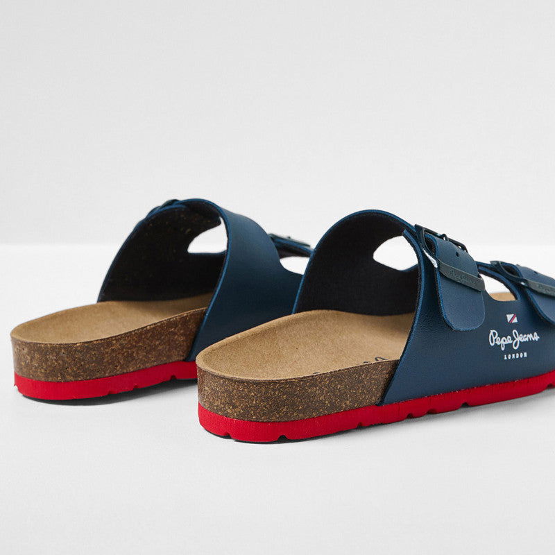 Pepe Jeans Klapki BIO CORP BOY junior boy PBS90051-595 NAVY -  - #tag1# - #tag2# - #tag3# - #tag4#