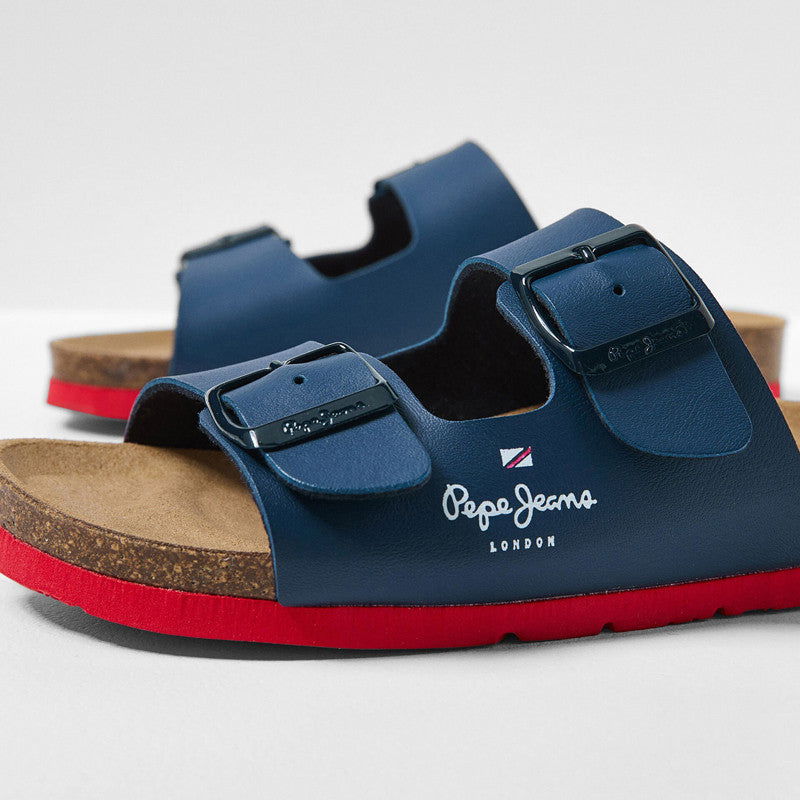 Pepe Jeans Klapki BIO CORP BOY junior boy PBS90051-595 NAVY -  - #tag1# - #tag2# - #tag3# - #tag4#